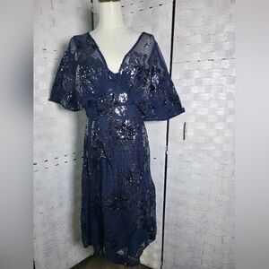 R&M RICHARDS SEQUIN DRESS